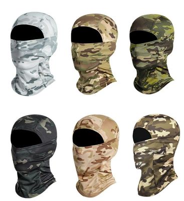 Masque contre la poussière de la soie de glace pour l'extérieur Pour l'équitation, écharpe, protection du visage, protection solaire respirante, étanche au vent, casque de camouflage pour moto