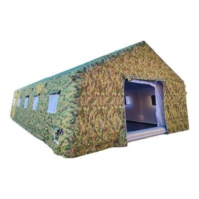 Commandement de sauvetage incendie gonflable extérieur imperméable à la pluie Tente en PVC épaissie personnalisée Militaire vert 4 * 5 * 3,2 m