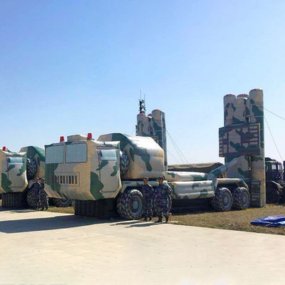 Cible fausse gonflable Simulation personnalisée Radar lancement de missile Véhicule militaire Cible Exercice d'entraînement de l'armée Modèle de gaz